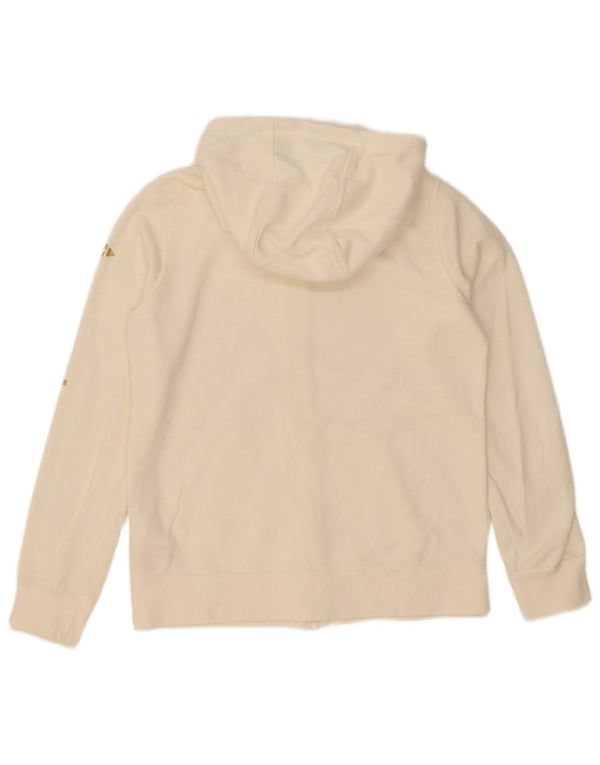 Felpa con cappuccio e zip grafica Nike per ragazze 12-13 anni, grande in cotone bianco