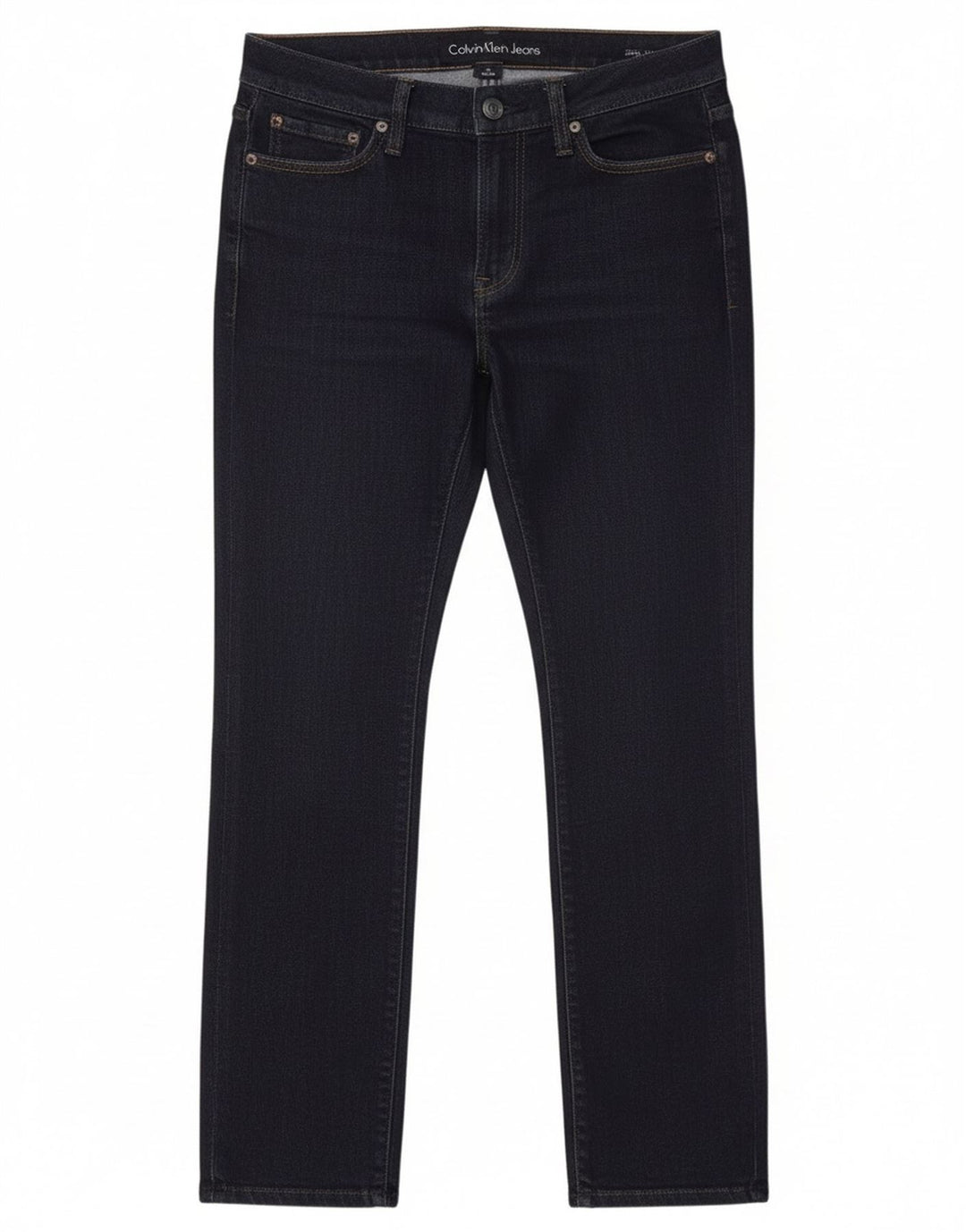 Jeans dritti da donna Calvin Klein W32 L27 cotone blu navy