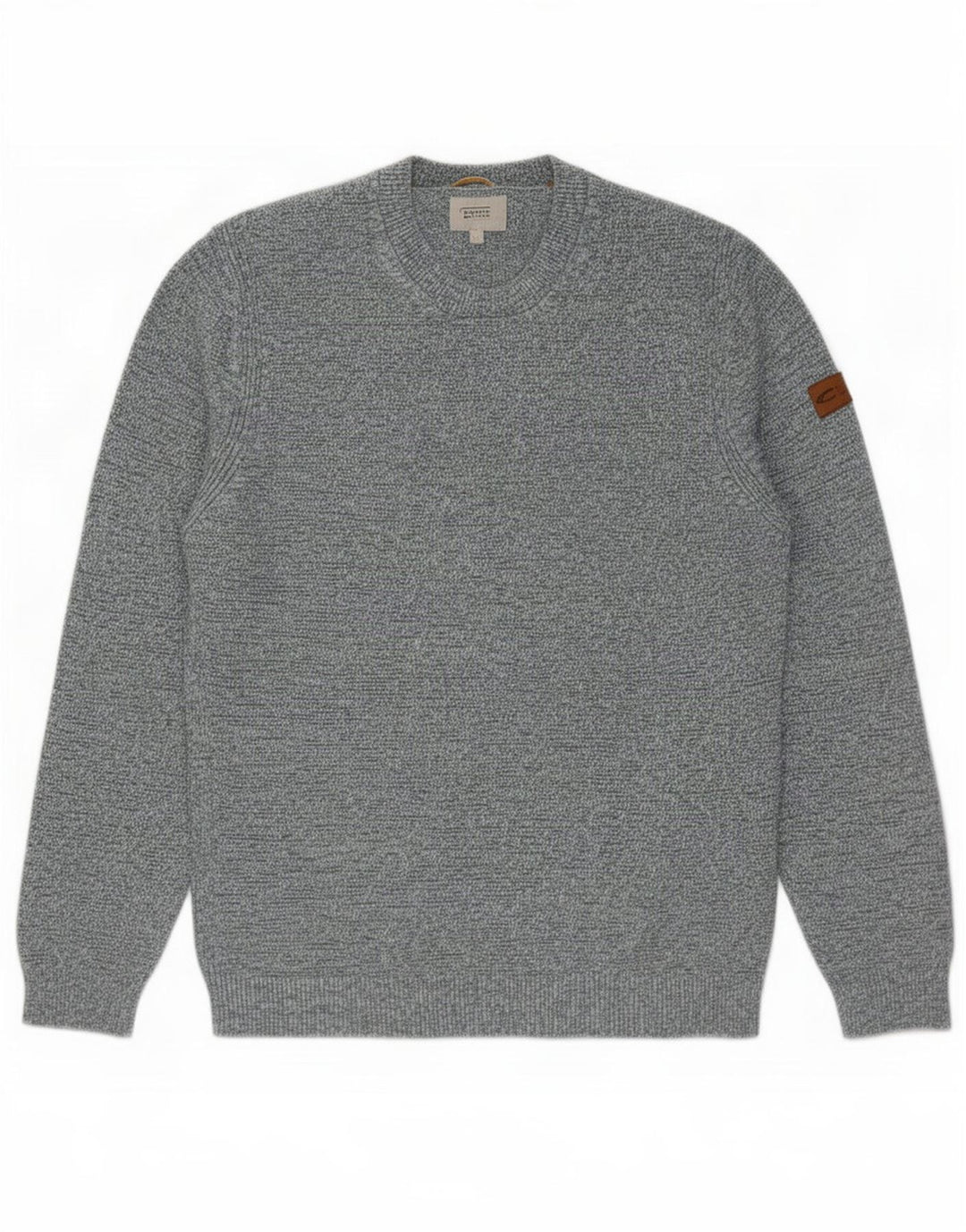 Maglione girocollo da uomo Camel Active, grande cotone screziato blu