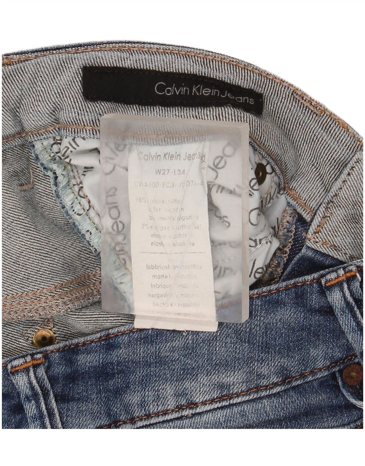 Jeans slim da donna Calvin Klein W27 L34 cotone blu