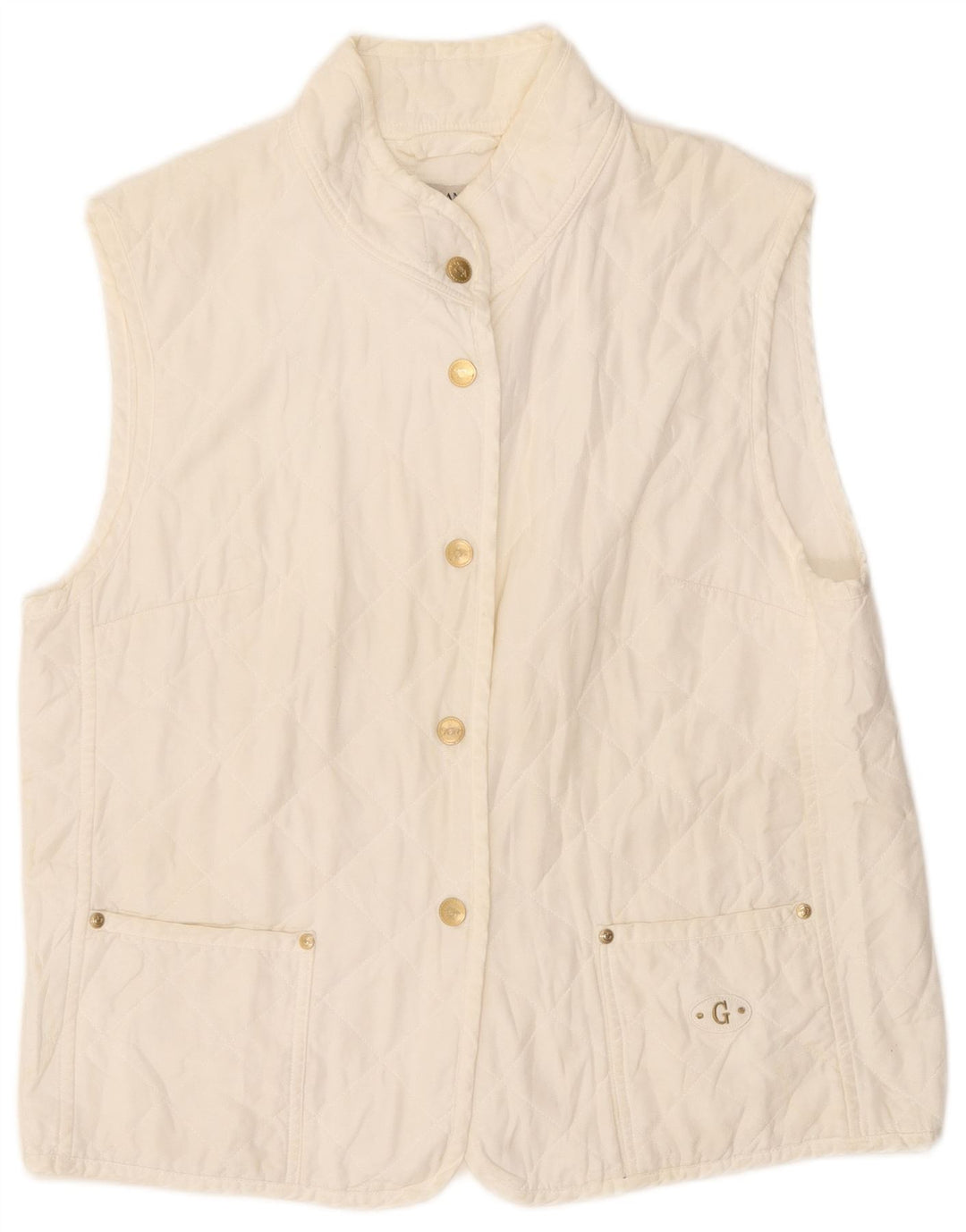 Gilet Trapuntato Donna Gio Anna IT 44 Medium Bianco Poliestere