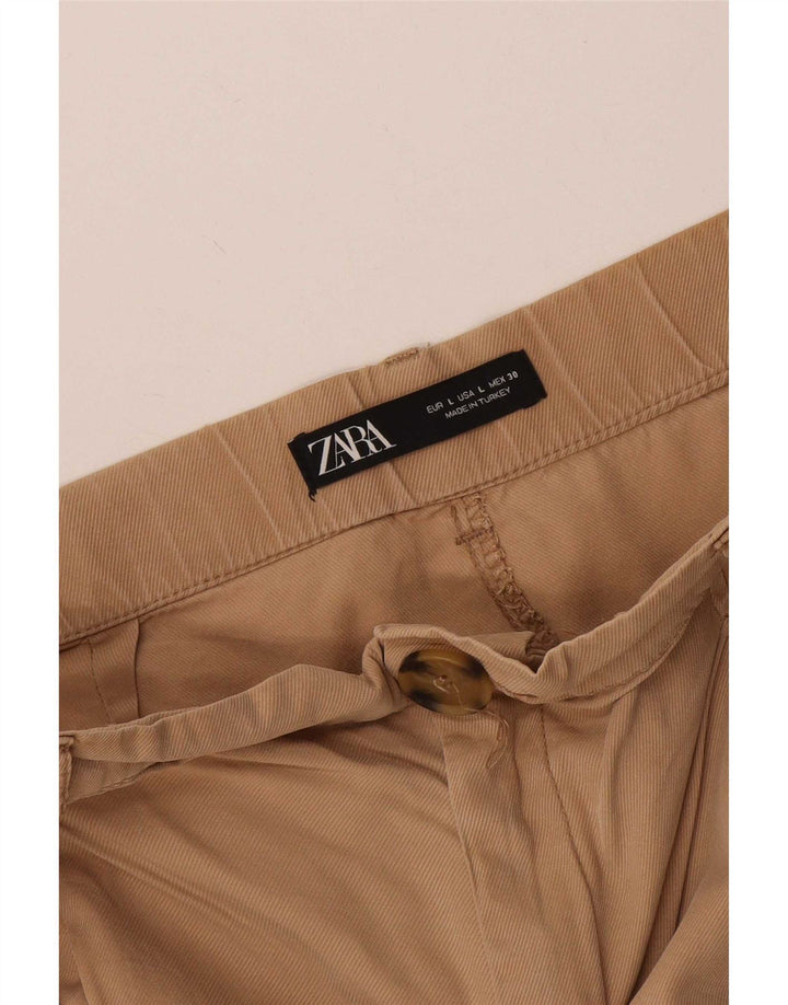 Pantaloncini casual da donna Zara grandi W32 beige