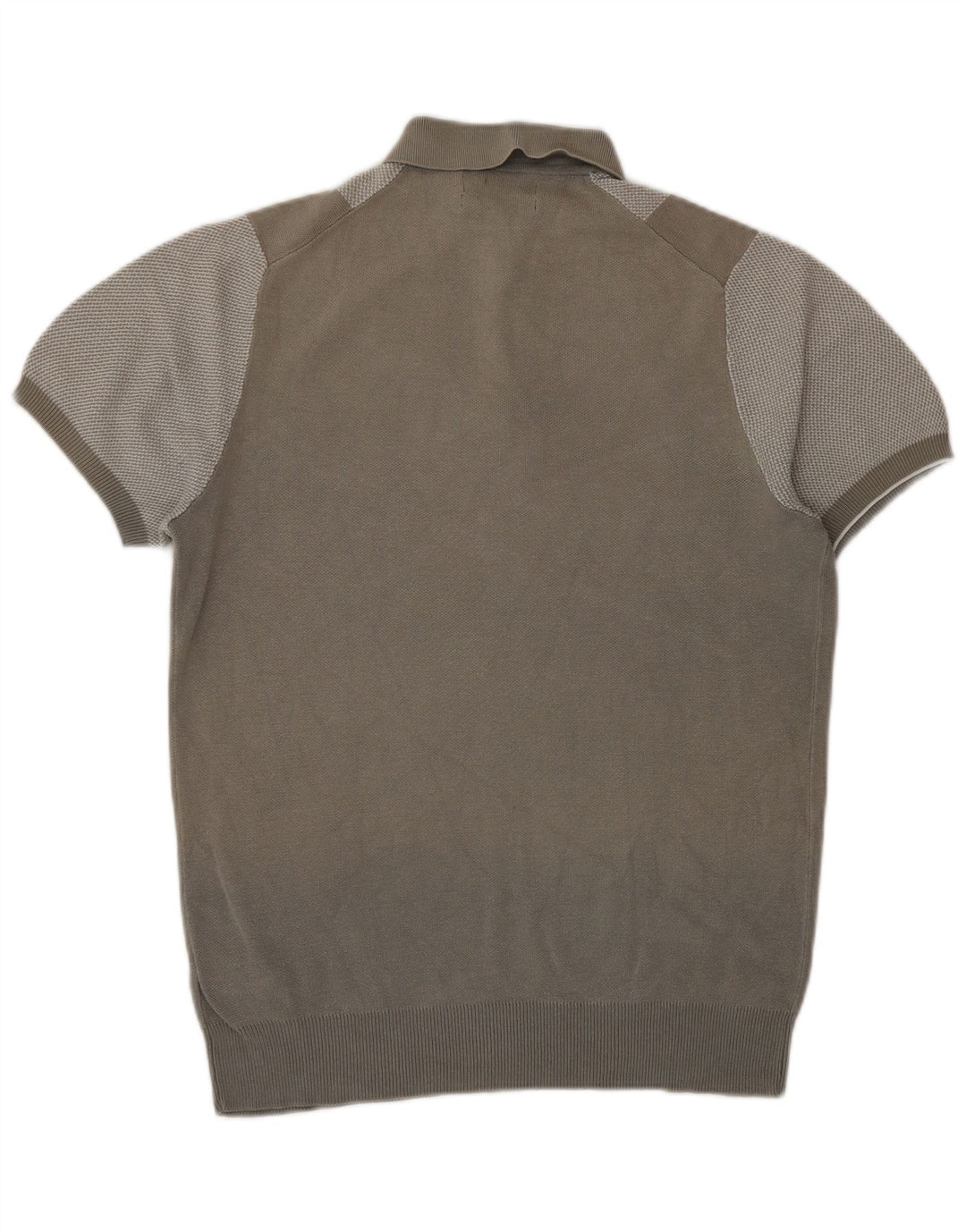 Maglione da uomo a maniche corte con collo a polo Marks & Spencer piccolo grigio