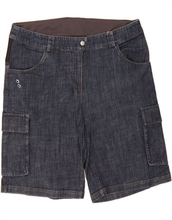 VINTAGE Womens Cargo Denim Shorts EU 42 Large W38  Blue Cotton Vintage Vintage and Second-Hand Vintage from Messina Hembry 