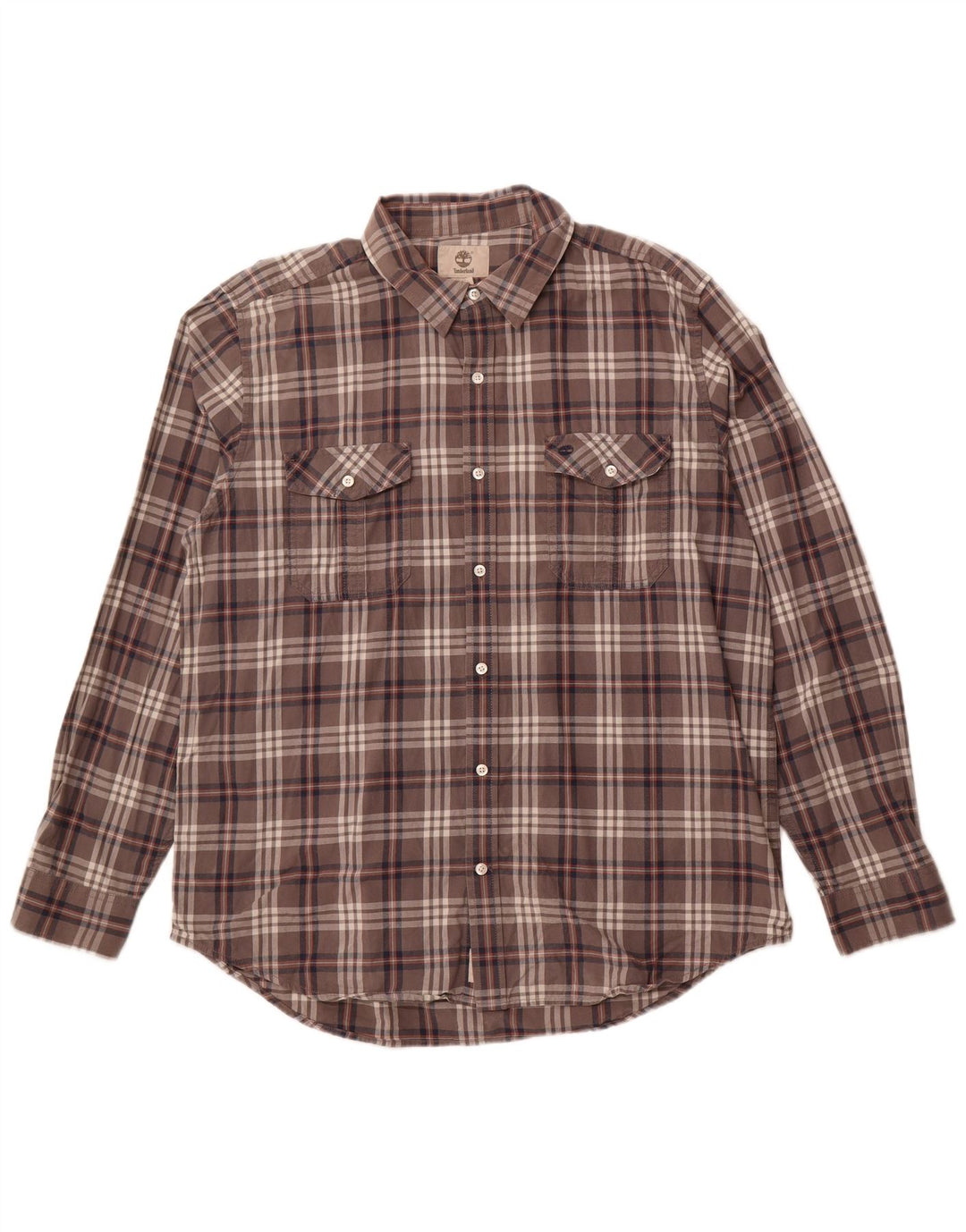 Camicia da uomo Regular Fit TIMBERLAND XL in cotone a quadri grigio