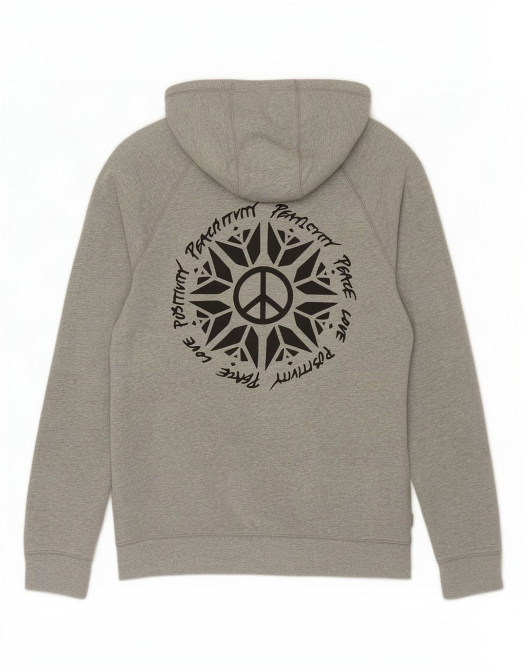 Felpa con cappuccio grafica da uomo Vans in cotone grigio medio