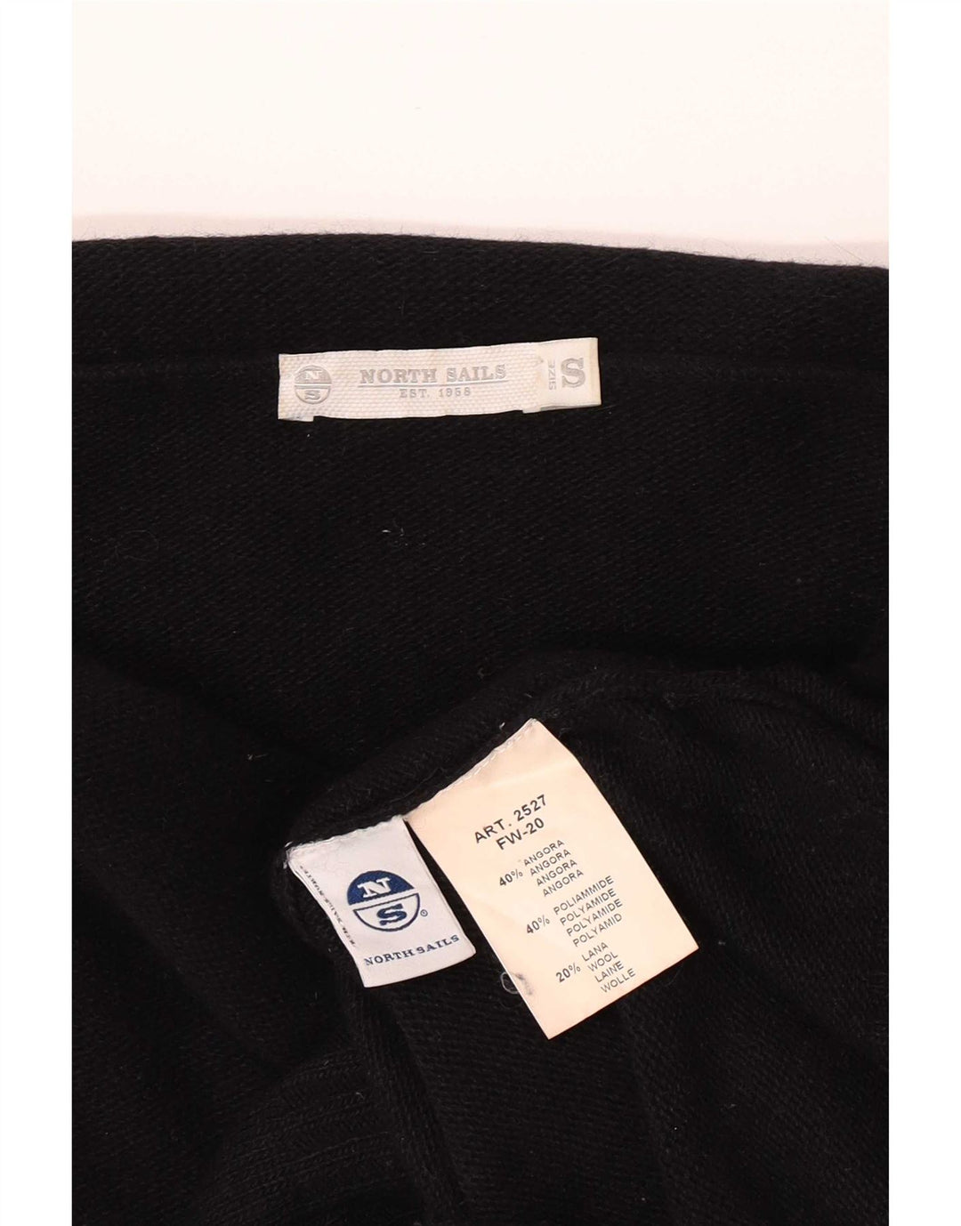 Maglione maglione a collo alto da donna North Sails UK 8 piccolo Angora nero