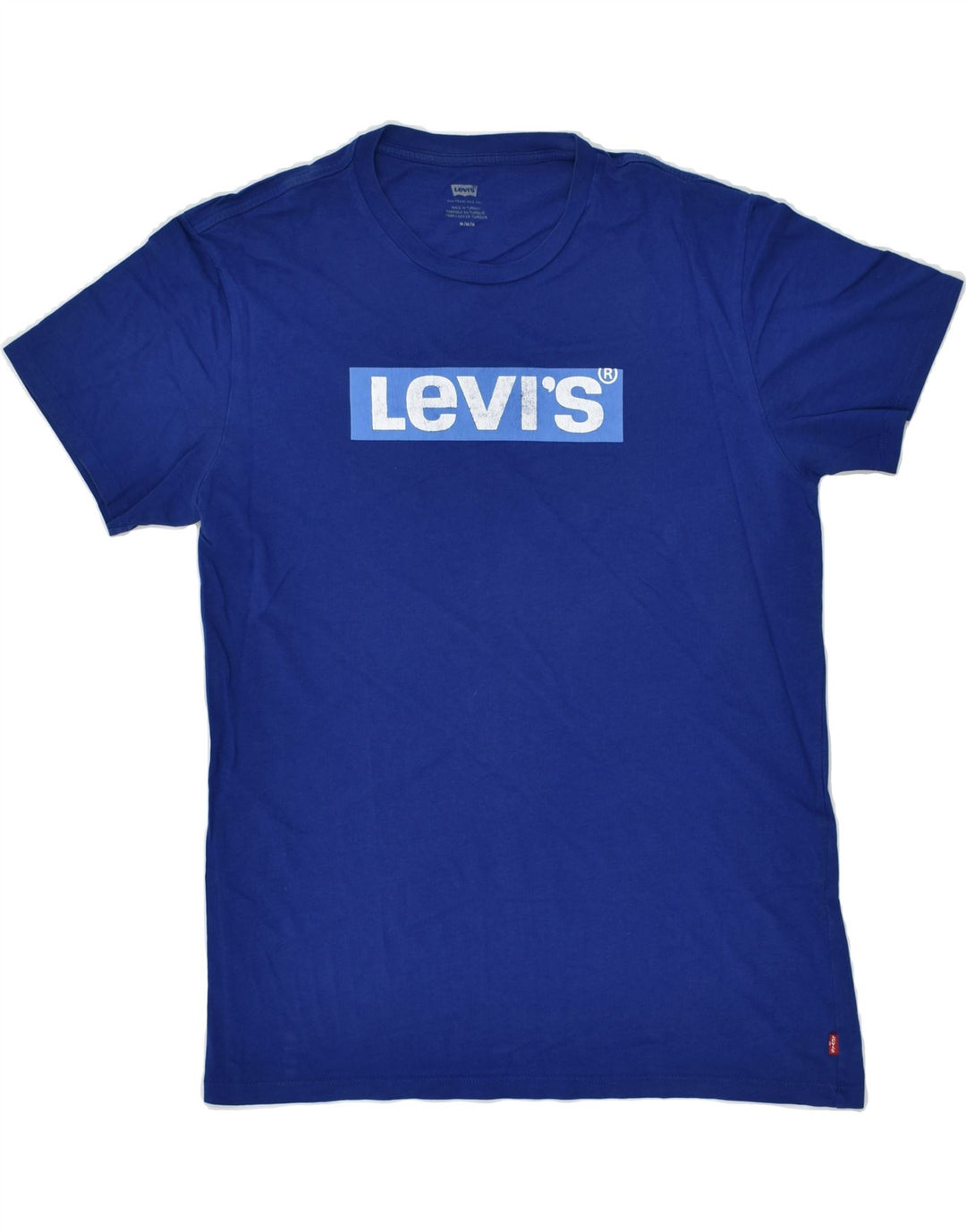 LEVI'S Mens Graphic T-Shirt Top Medium Blue | Vintage Levi's | Thrift | Second-Hand Levi's | Used Clothing | Messina Hembry 