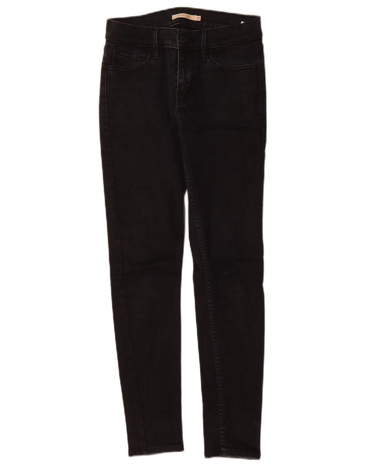 LEVI'S Jeans da donna 710 super skinny W27 L28 cotone nero