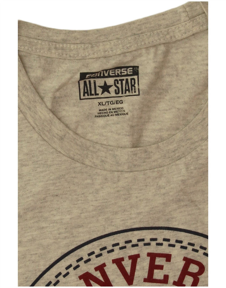 T-shirt grafica da uomo Converse Top XL Grigio chiazzato