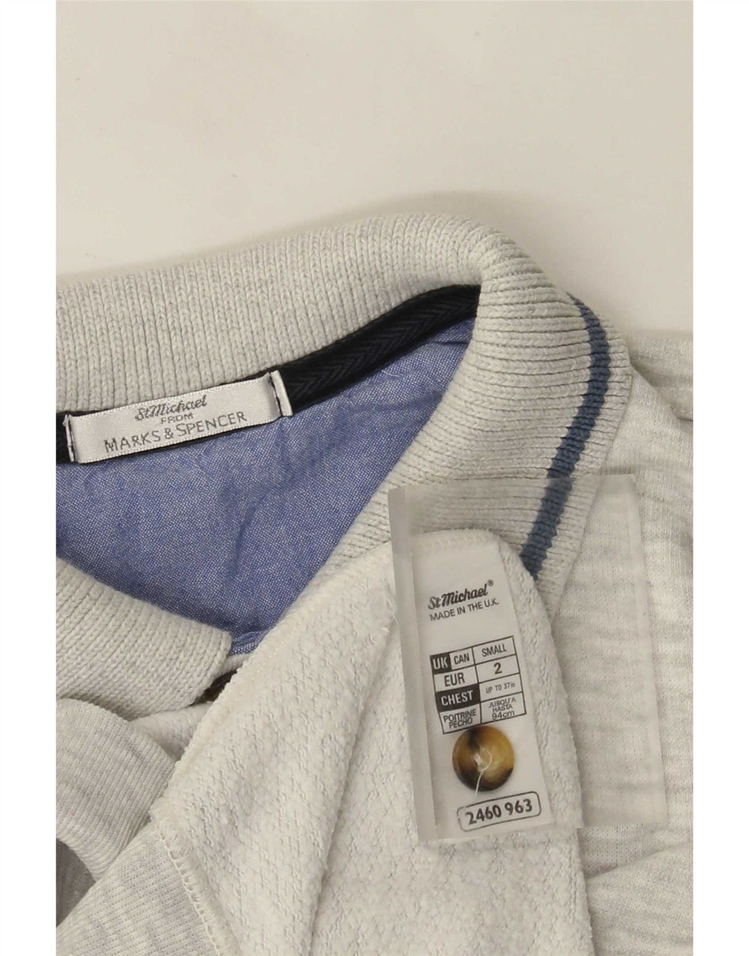 Marks & Spencer Uomo St. Michael Felpa Maglione Piccolo Grigio Chiazzato