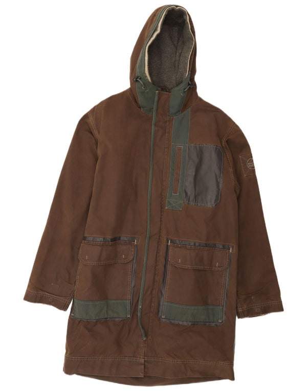 Giacca a vento con cappuccio da uomo Murphy & Nye UK 40 Large Marrone Colorblock