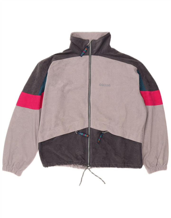 Giacca da tuta da donna AESSE IT 46 Large Poliestere color block grigio