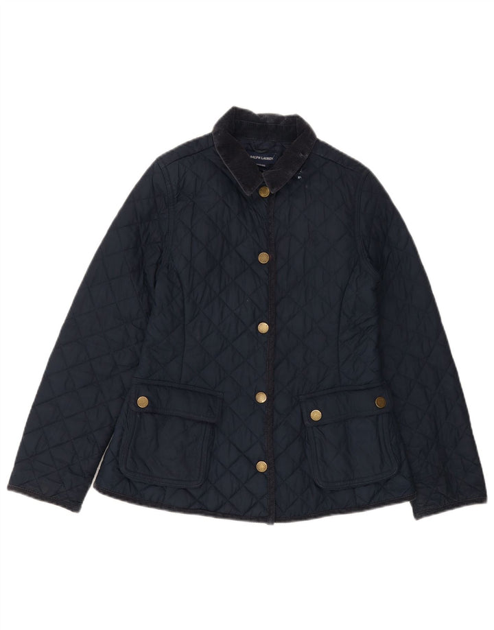 RALPH LAUREN Giacca trapuntata per bambina 8-9 anni media poliestere blu navy