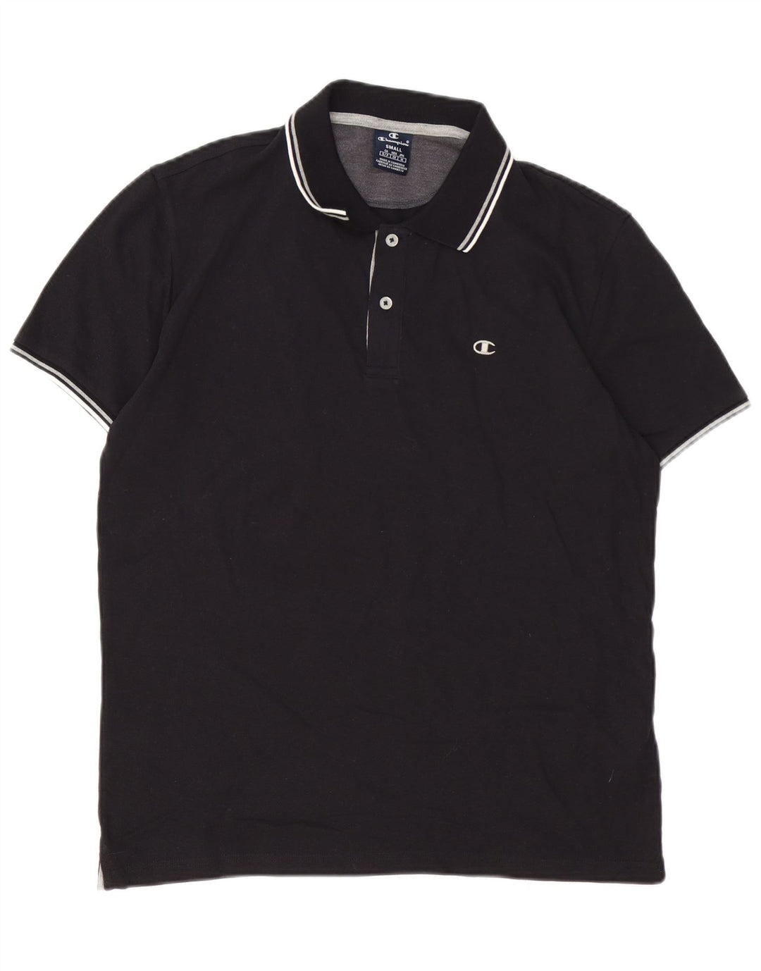 Polo da uomo CHAMPION piccola in cotone nero