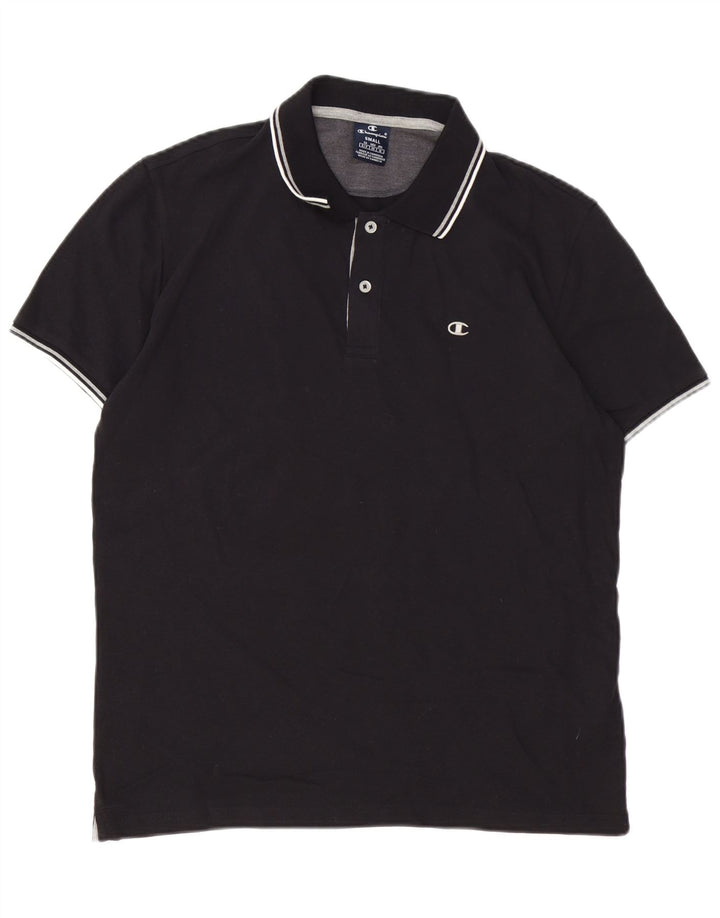 Polo da uomo CHAMPION piccola in cotone nero