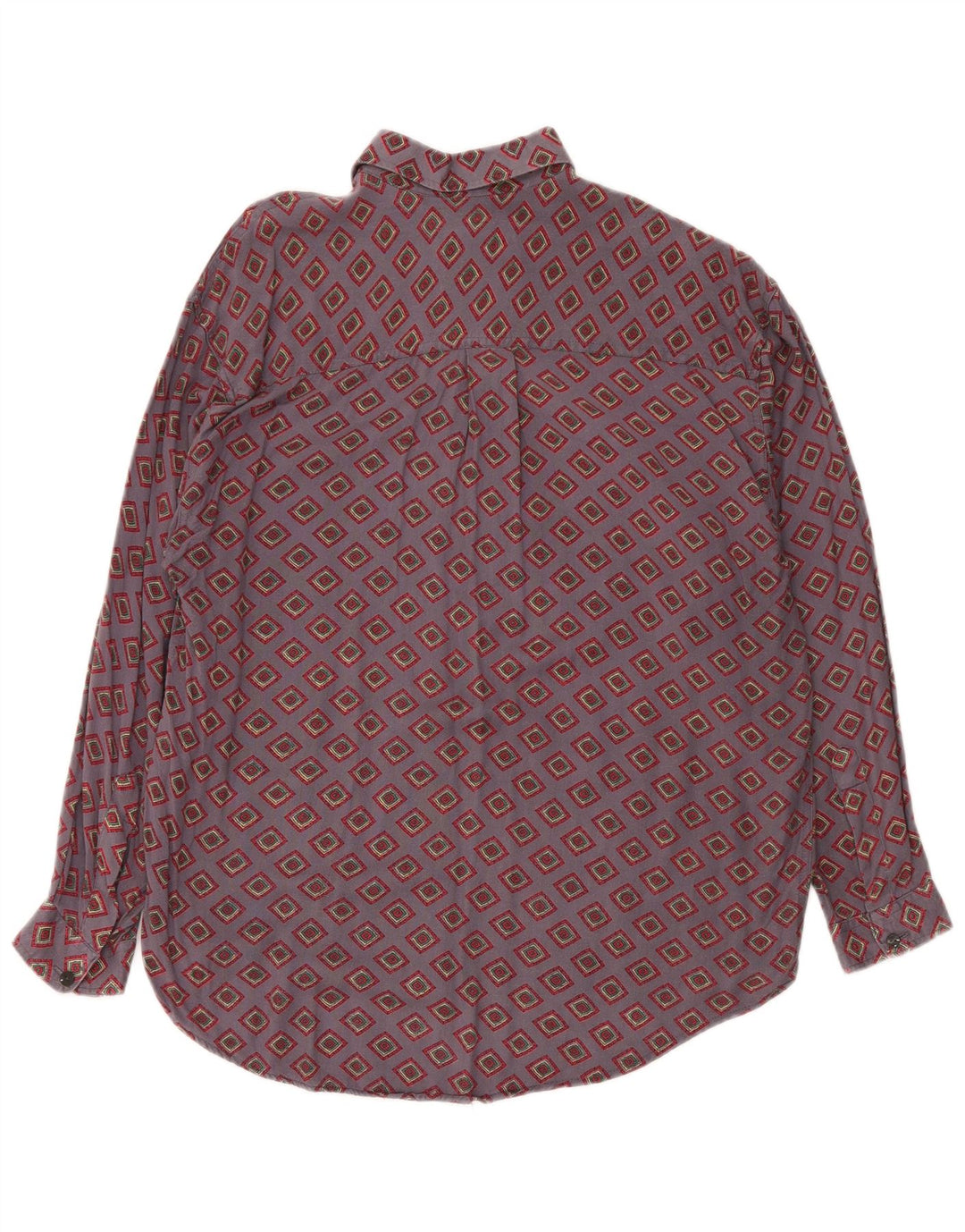 Camicia Uomo Orso Poeta Viscosa Geometrica Viola Medio