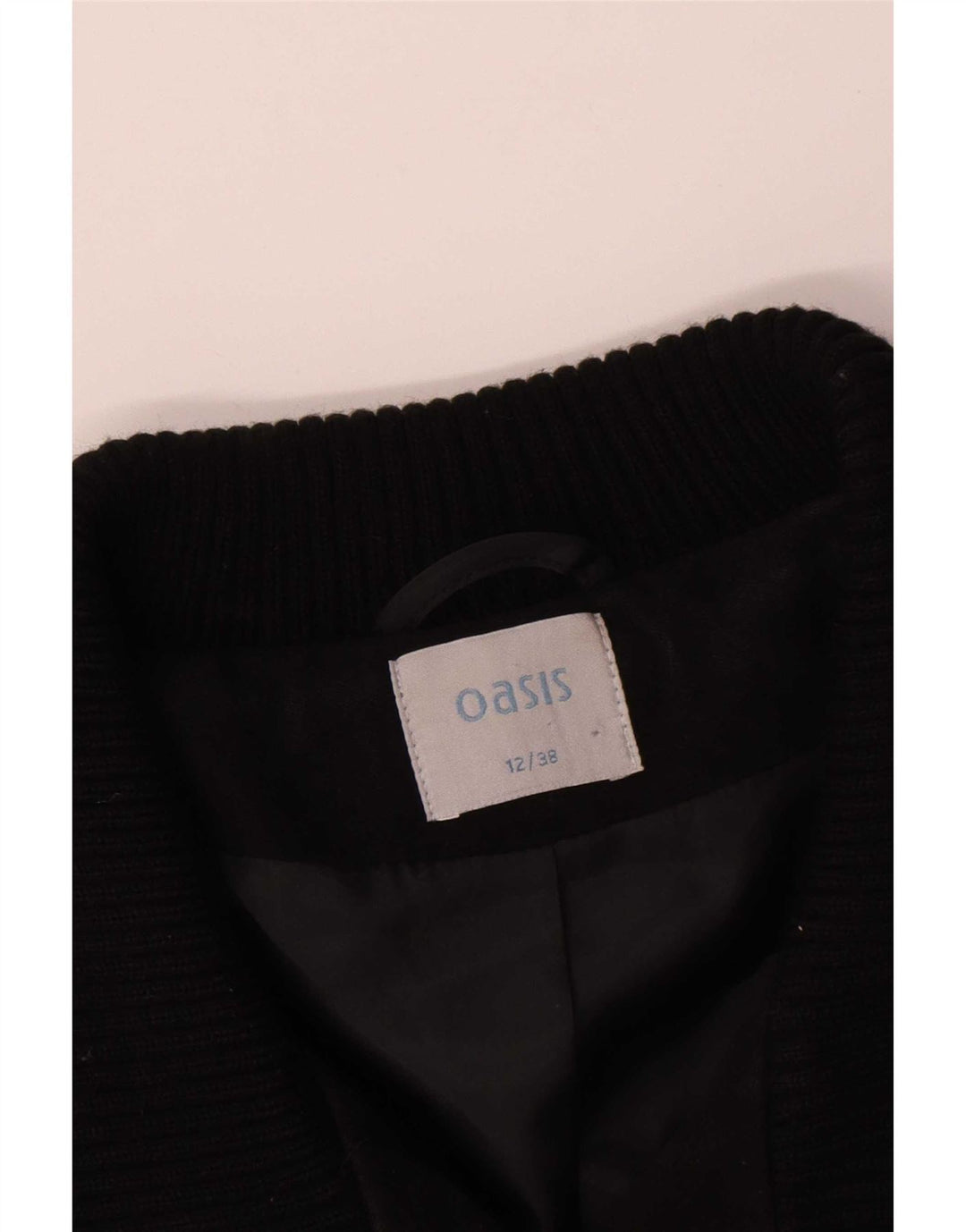 Oasis Cappotto da donna UK 12 Medio Nero Cotone