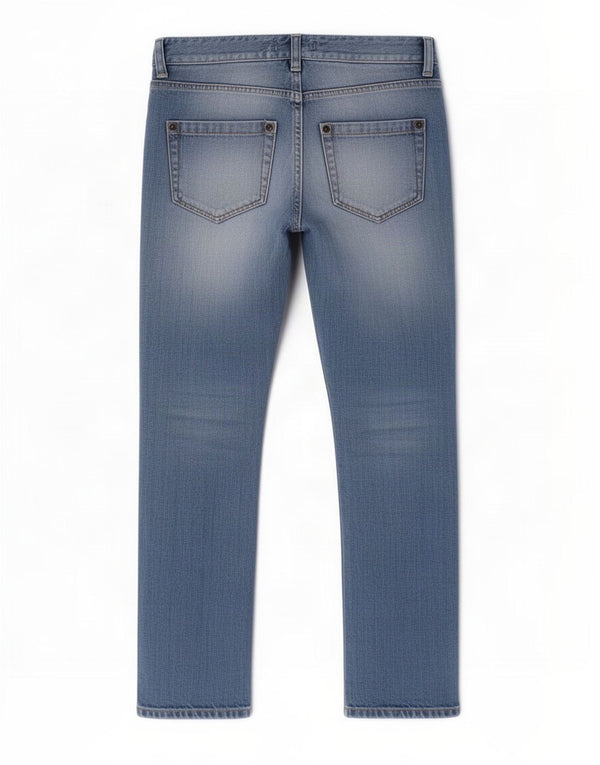 Jeans Capri da donna Benetton IT 38 XS W28 L22 Blu cotone