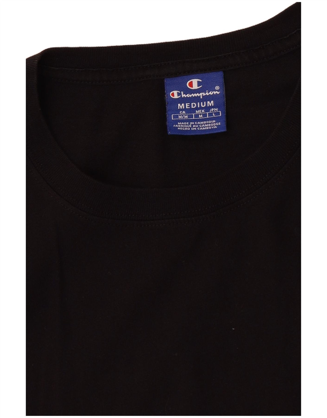 T-shirt grafica corta da donna CHAMPION Top UK 14 medio nero