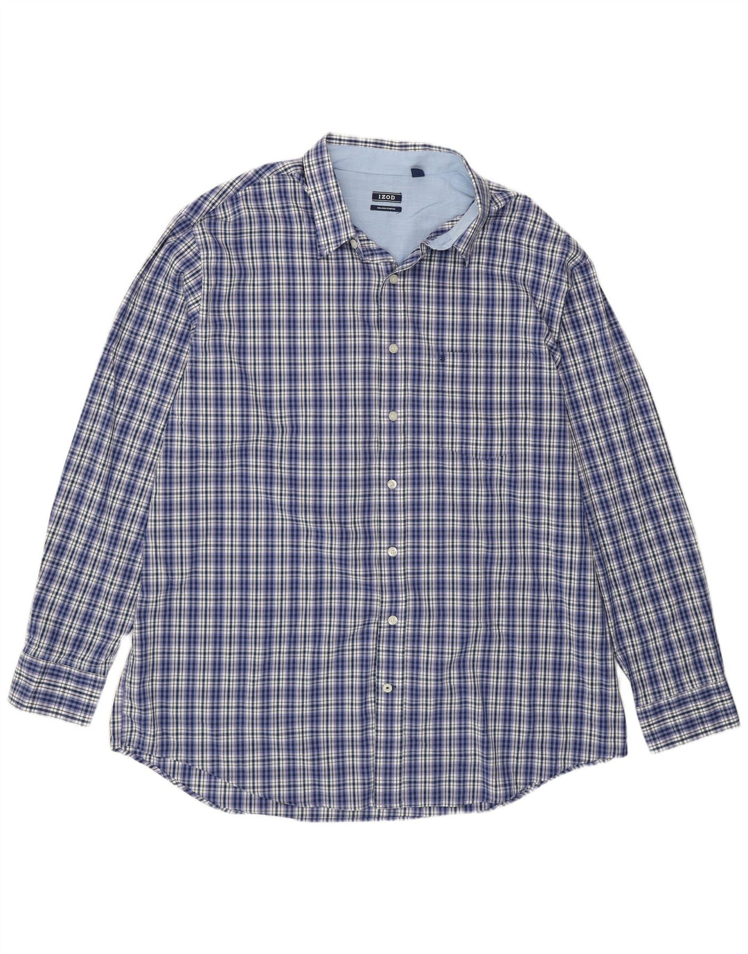 Camicia alta da uomo Izod 2XL cotone scozzese blu