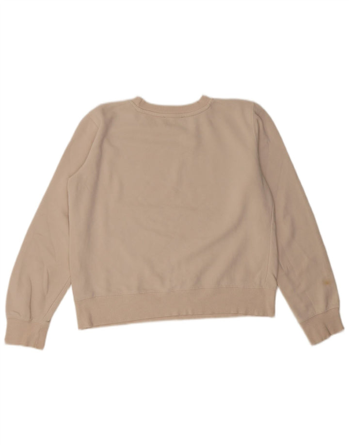 Felpa corta oversize da donna Zara UK 10 piccola bianca