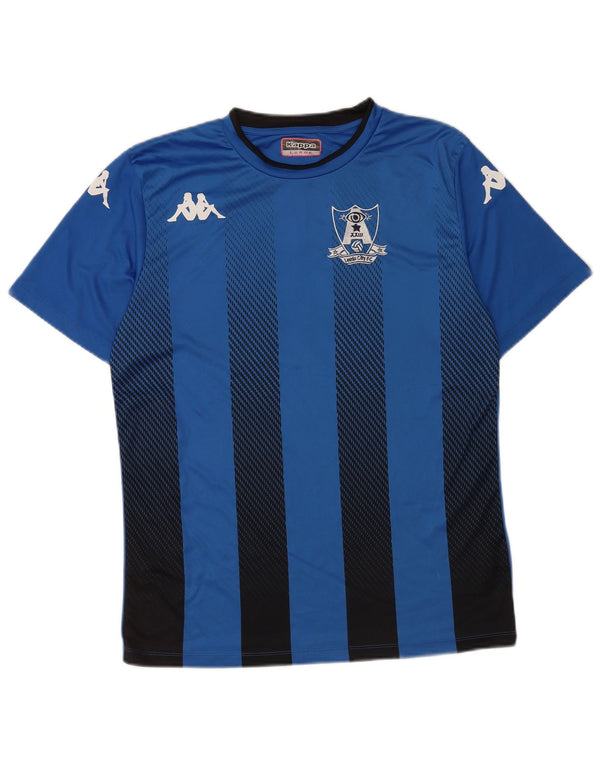 Maglia da calcio grafica Kappa da uomo Leeds United FC, grandi righe blu