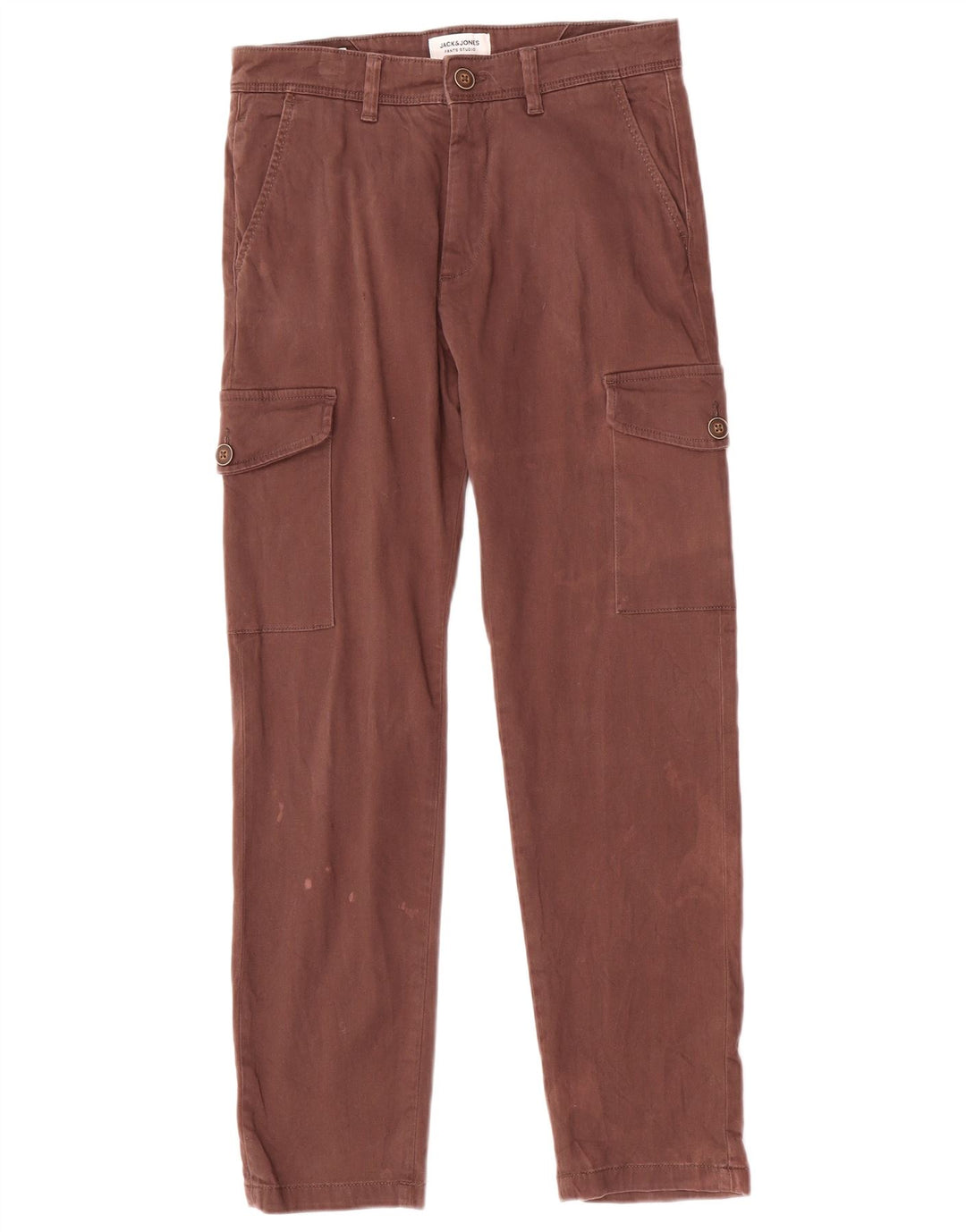 Pantaloni cargo slim da uomo Jack & Jones W29 L30 in cotone marrone