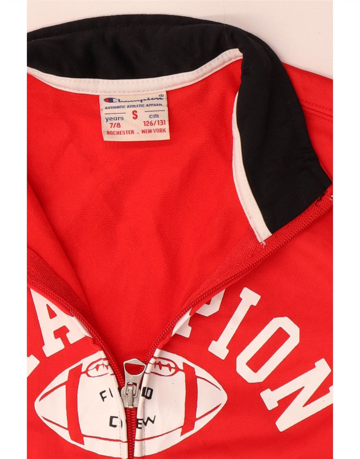 Giacca da tuta grafica Champion da ragazzo 7-8 anni piccola in poliestere rosso