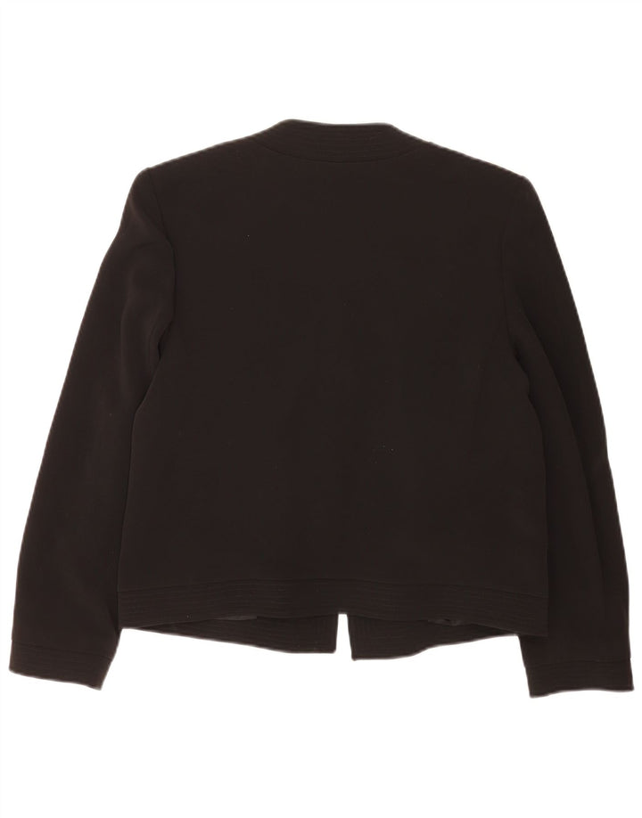 Giacca blazer aperta da donna vintage IT 44 acetato nero medio