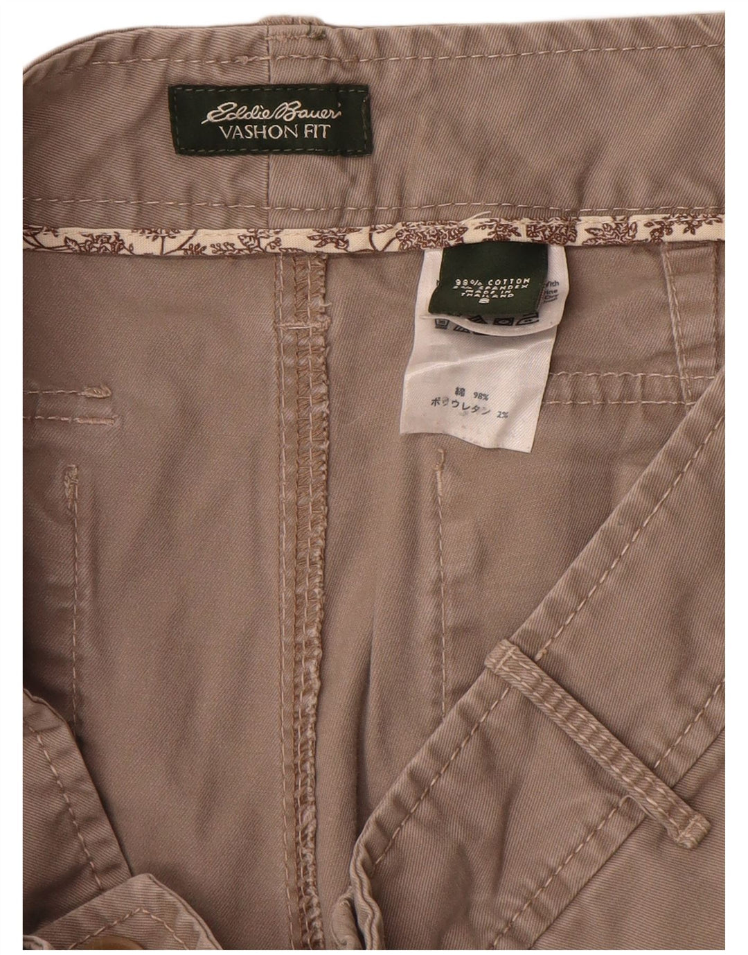 Pantaloncini casual Vashon Fit da donna Eddie Bauer US 8 Medium W30 Cotone grigio