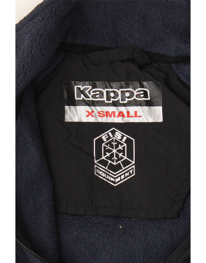 Giacca in pile da donna Kappa UK 6 XS blu navy color block