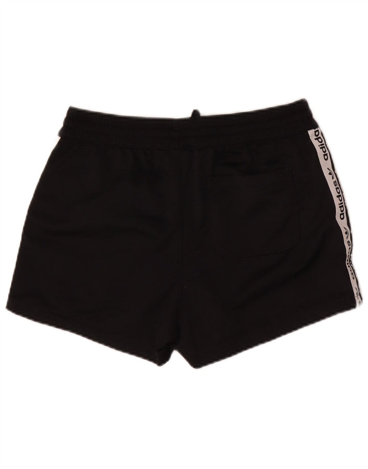 Pantaloncini sportivi grafici da donna Adidas UK 10 piccoli poliestere nero