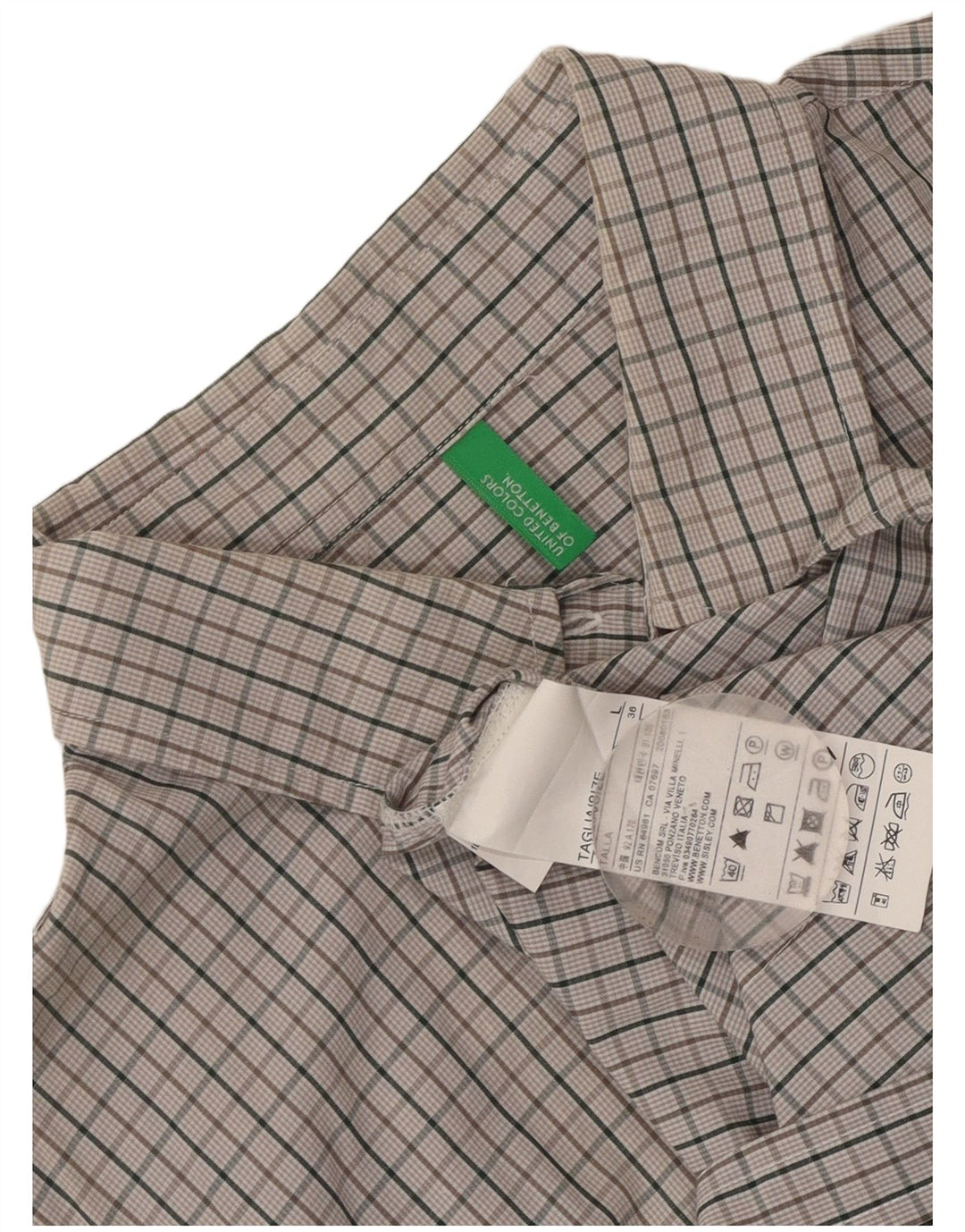 Camicia da donna Benetton UK 14 Large in cotone grigio