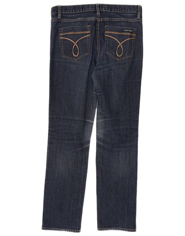Jeans skinny da donna Calvin Klein US 10 Large W32 L30 cotone blu navy