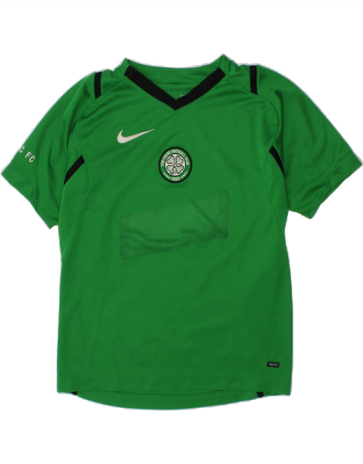 NIKE Boys Boston Celtics T-Shirt Top 8-9 Years Small  Green Polyester Vintage Nike and Second-Hand Nike from Messina Hembry 