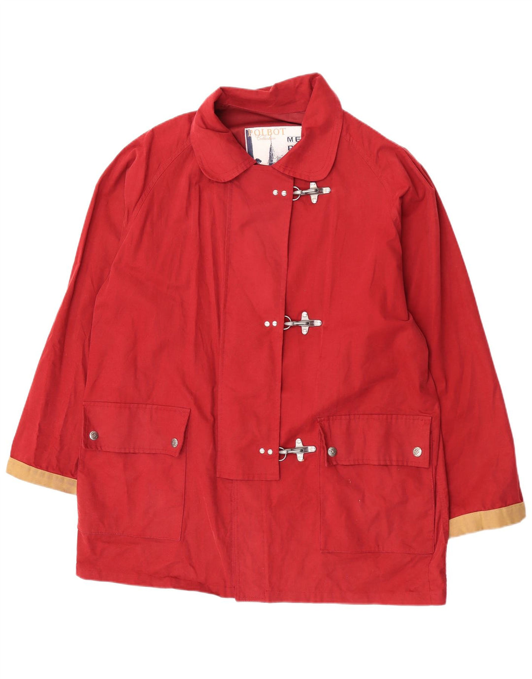 Giacca multiuso oversize da donna Polbot UK 18 XL Cotone color block rosso