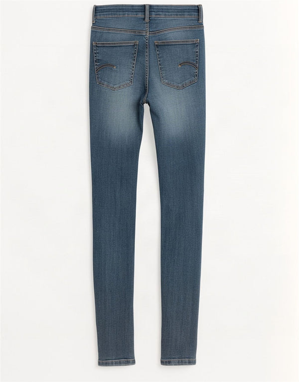 Jeans super skinny a vita alta da donna Zara EU 34 2XS W24 L27 Blu