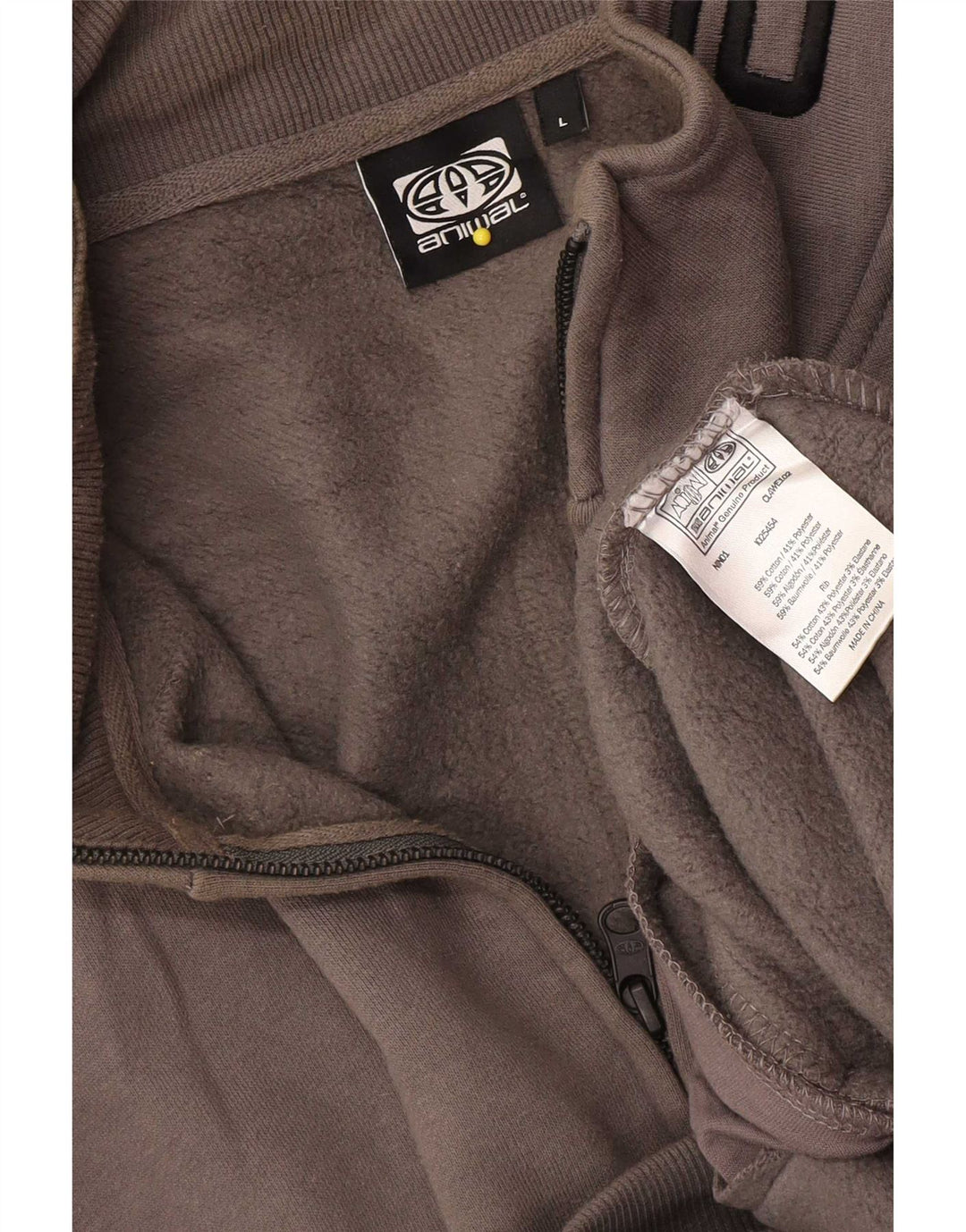 Giacca sportiva da uomo con grafica Animal, giacca grande in cotone grigio