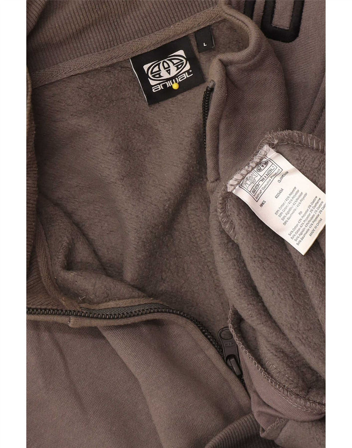 Giacca sportiva da uomo con grafica Animal, giacca grande in cotone grigio
