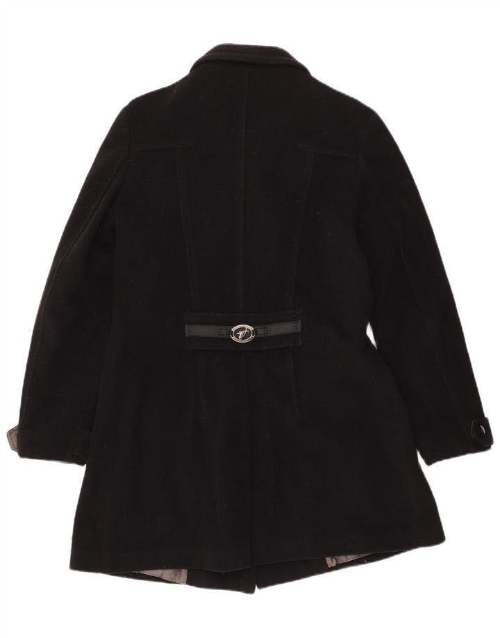 Cappotto Doppiopetto Donna Trussardi Jeans IT 44 Medio Lana Nero