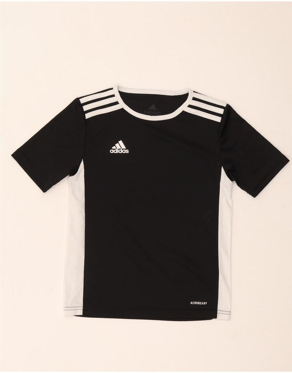 Maglietta Adidas Aeroready da ragazzo, 9-10 anni, in poliestere color block nero