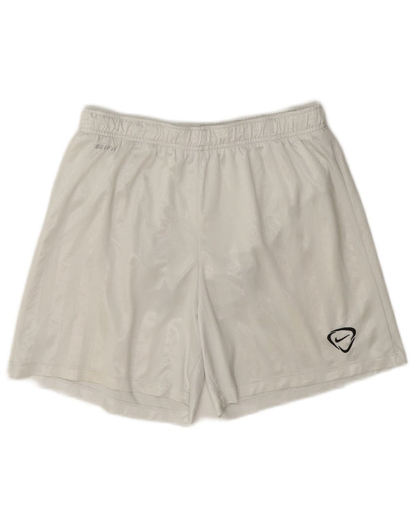 Pantaloncini sportivi Nike Dri Fit Regular da uomo in poliestere a righe bianche medie