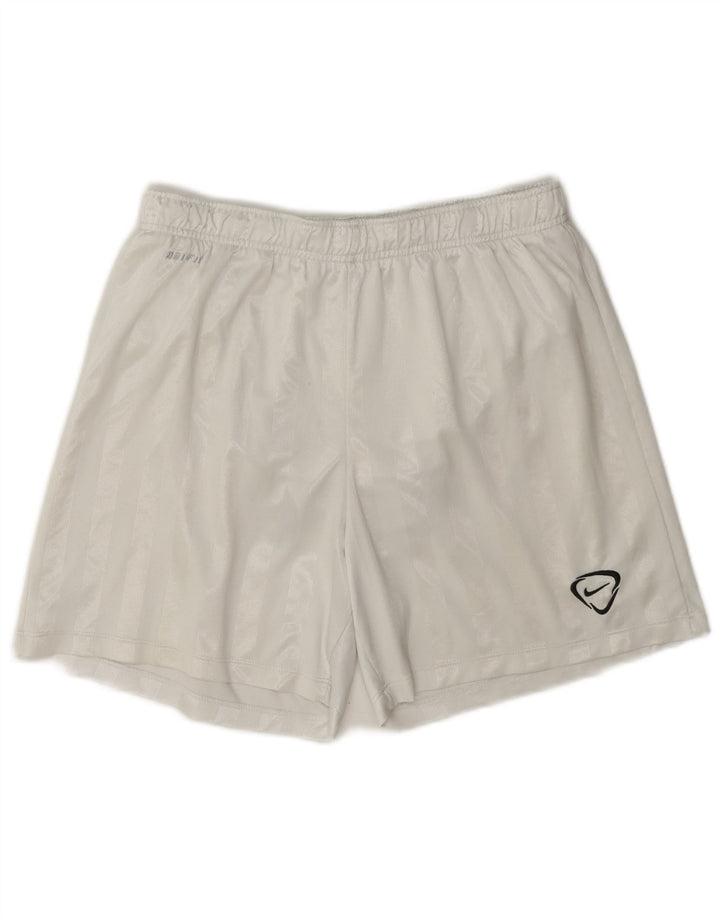 Pantaloncini sportivi Nike Dri Fit Regular da uomo in poliestere a righe bianche medie