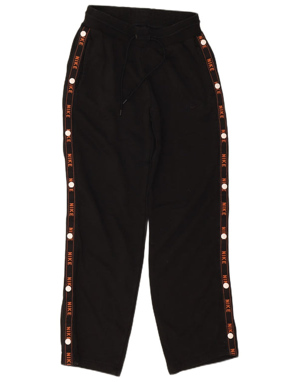 Pantaloni da tuta con grafica Nike da donna UK 10 piccoli in cotone nero