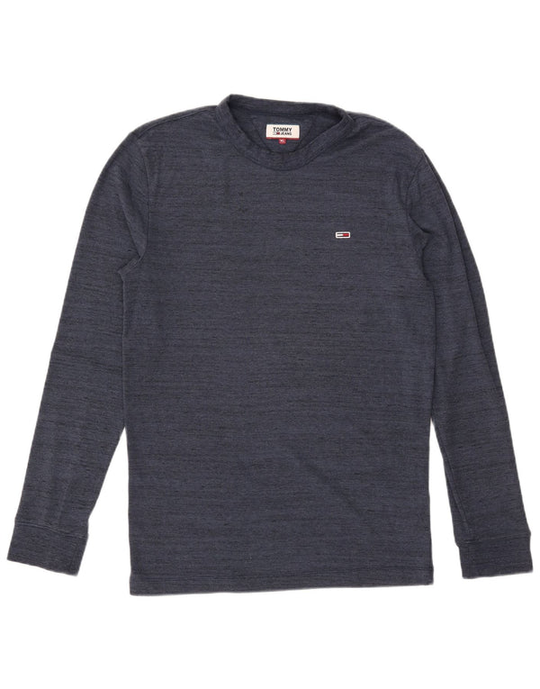 Tommy Hilfiger Mens Top Long Sleeve XL Navy Blue Flecked Cotton