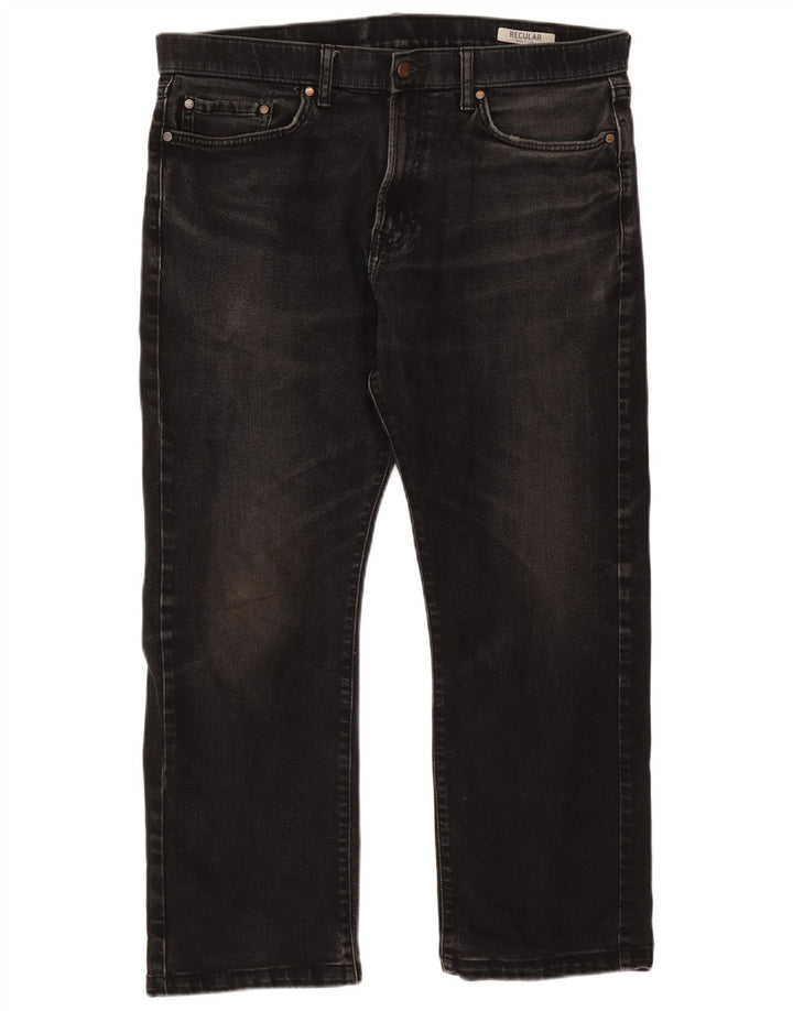 Jeans dritti da uomo Marks & Spencer W36 L27 cotone nero