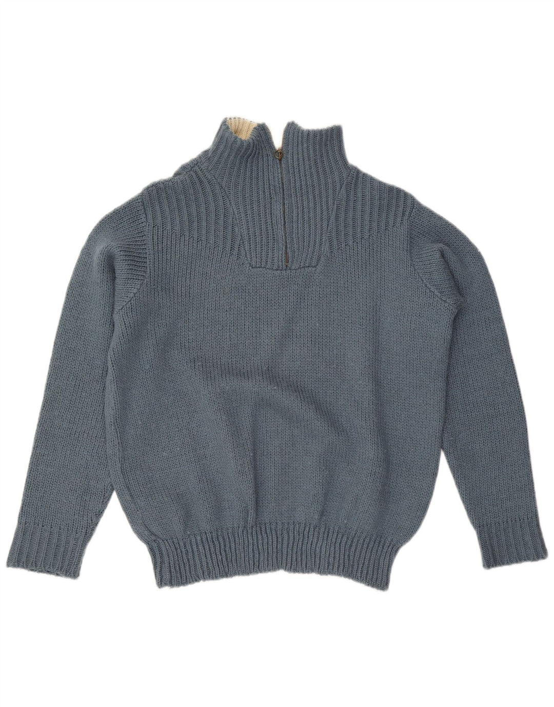 Maglione Lee da uomo con zip e collo 2XL in acrilico blu