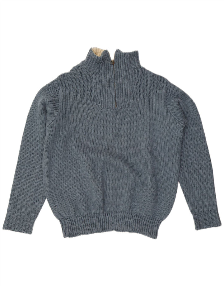 Maglione Lee da uomo con zip e collo 2XL in acrilico blu