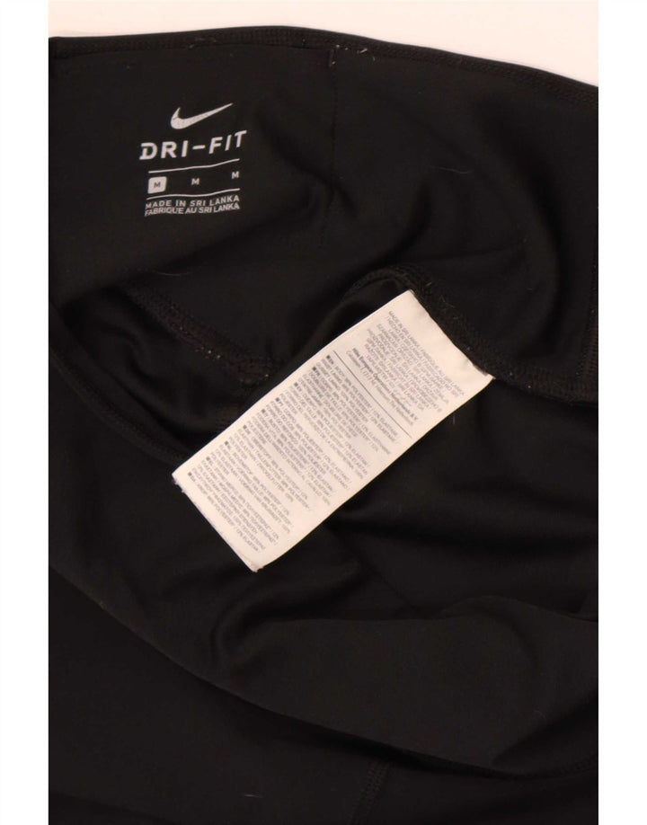 Leggings grafici Nike Dri Fit da donna UK 14 poliestere nero medio